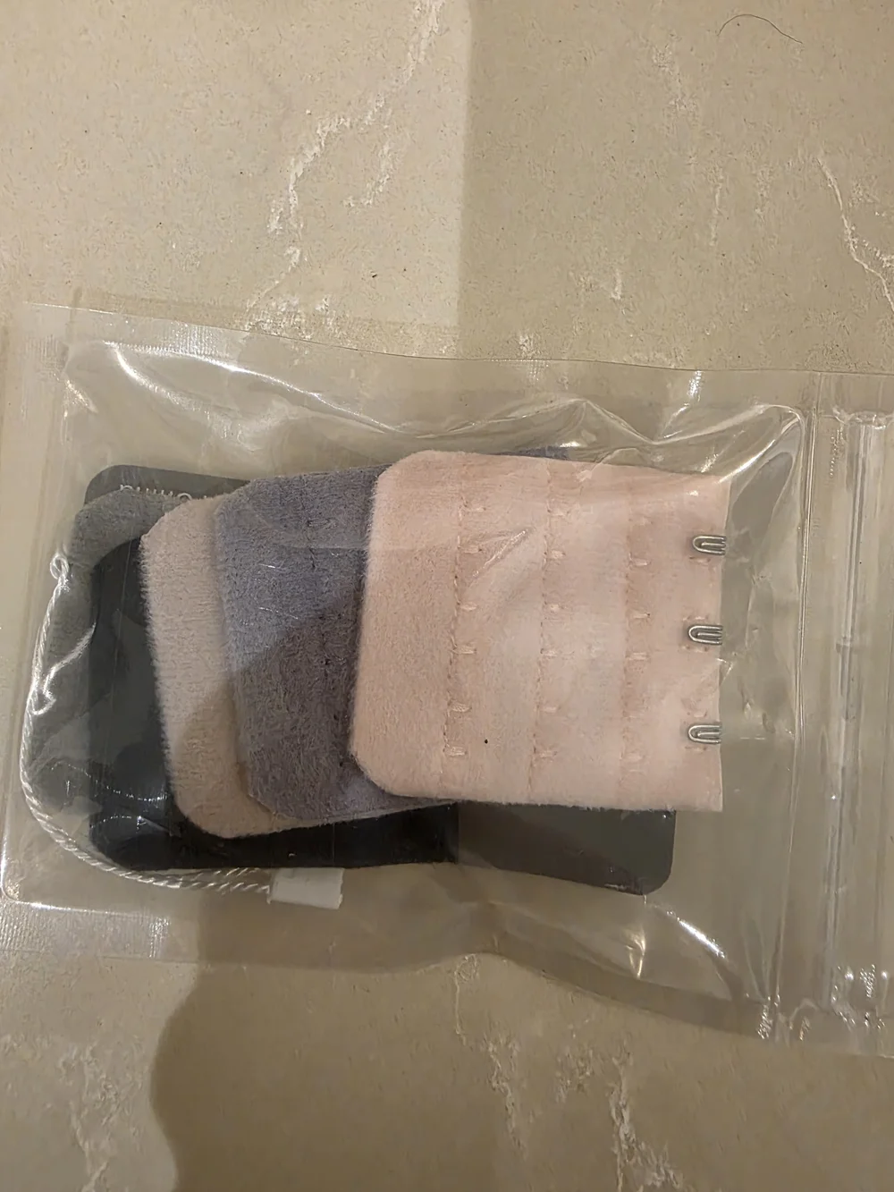 5-Pack Bra Extender Set in Gray, Black, Mauve, Lavender, and Light Pink